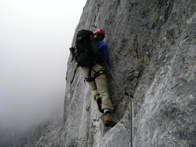 Johann-Klettersteig: Mathias zwischen Pfannl/Maischberger und Adlerhorst (7. Juni)