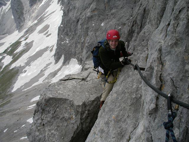 Johann-Klettersteig: Daniela am G&ouml;tterthron (7. Juni)