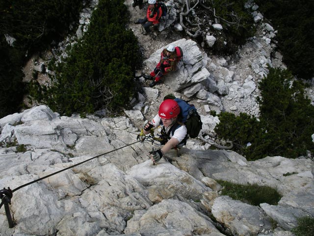 Via Ferrata Michielli Albino Strobel: Daniela, Irmgard und Christine (11. Juli)