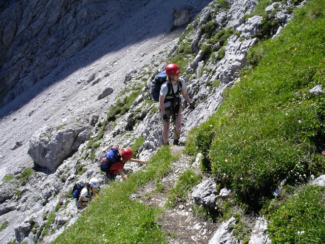 Zellink&ouml;pfe-Klettersteig: Christine, Heike und Daniela (13. Juli)