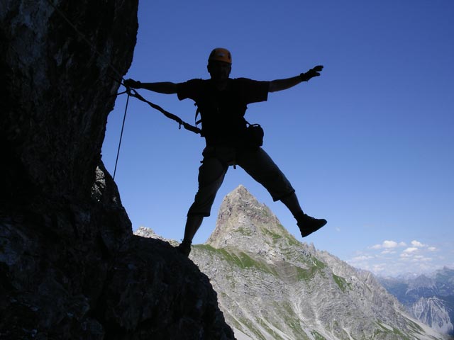 Saula-Klettersteig: Axel im ersten Teil