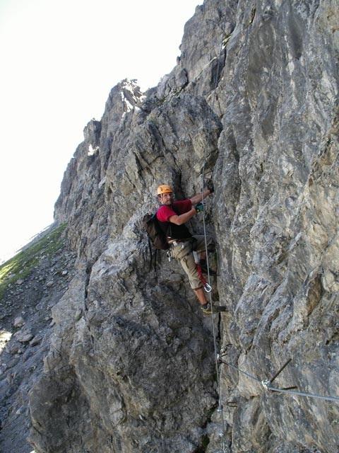 Saula-Klettersteig: Axel im ersten Teil