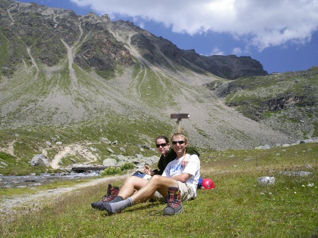 Daniela und ich auf Weg 12 zwischen Kanzel und D&uuml;sseldorfer H&uuml;tte (21. Juli)