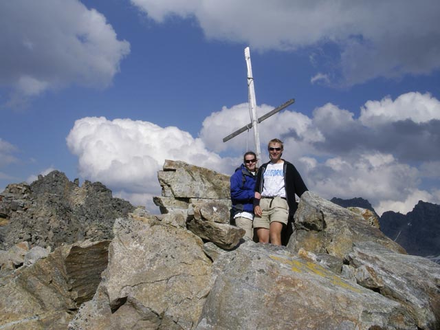 Daniela und ich auf dem Hinteren Sch&ouml;neck, 3.128 m (21. Juli)