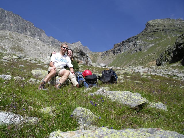 Ich und Daniela auf Weg 5 zwischen &Ouml;tzstatt und der Sch&auml;ferh&uuml;tte (23. Juli)