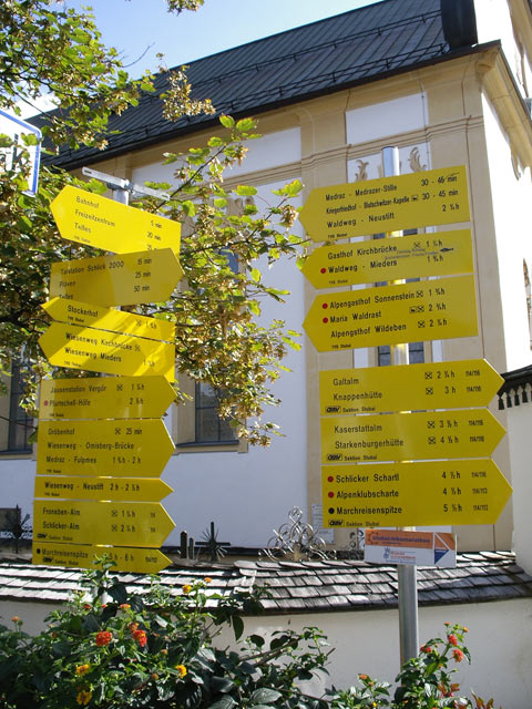 Wegweiser in Fulpmes