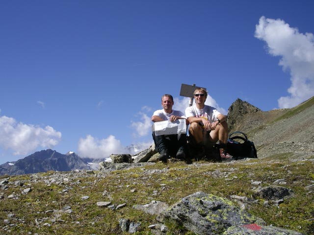 Erich und ich am Breitlehnj&ouml;chl, 2.637 m (25. Aug.)