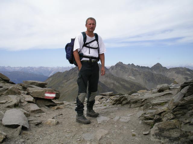 Erich auf Weg 911 auf der Feilerscharte, 2.926 m (26. Aug.)