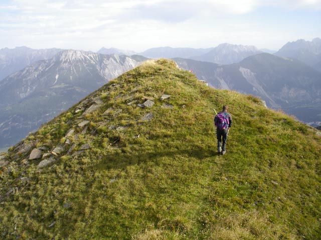 Erich am Forchheimer Weg zwischen Forchheimer Biwak und Mutzeiger (27. Aug.)