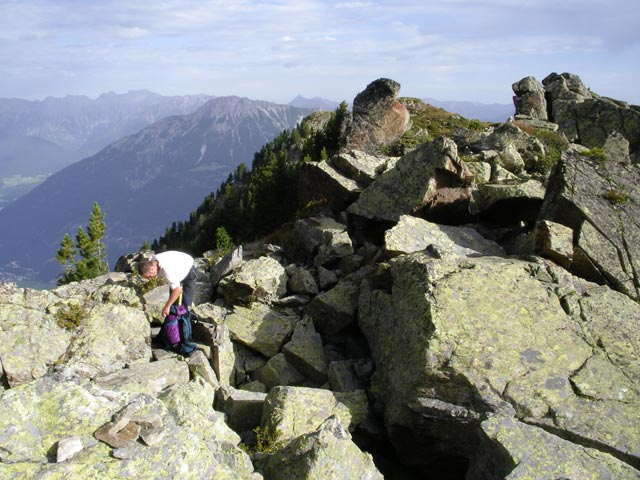 Erich am Forchheimer Weg zwischen Forchheimer Biwak und Mutzeiger (27. Aug.)