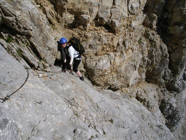 Via Ferrata Ponza Grande: Irene in der Gipfelwand