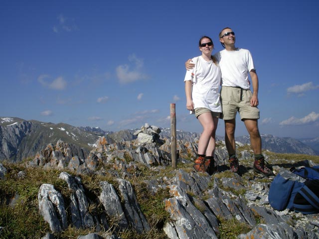Daniela und ich auf der Sch&ouml;nleitenspitze, 1.809 m