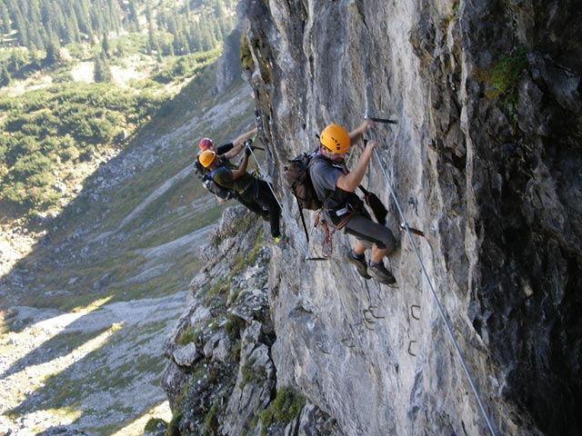 Kanzelwand-Klettersteig: Manfred, Klaus und Andreas