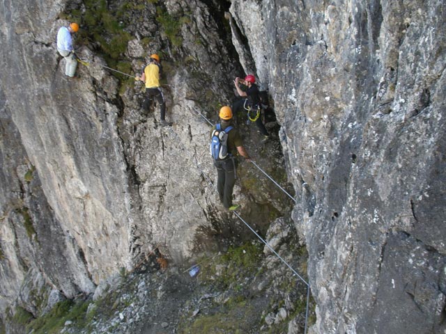 Kanzelwand-Klettersteig: ?, Raphael, Klaus und Manfred