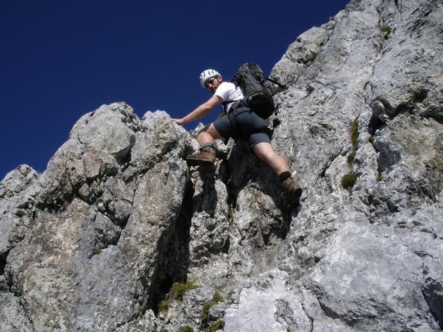 Vordere Brandjochspitze-S&uuml;dgrat: Andreas zwischen ersten Wandstufe und erster Scharte