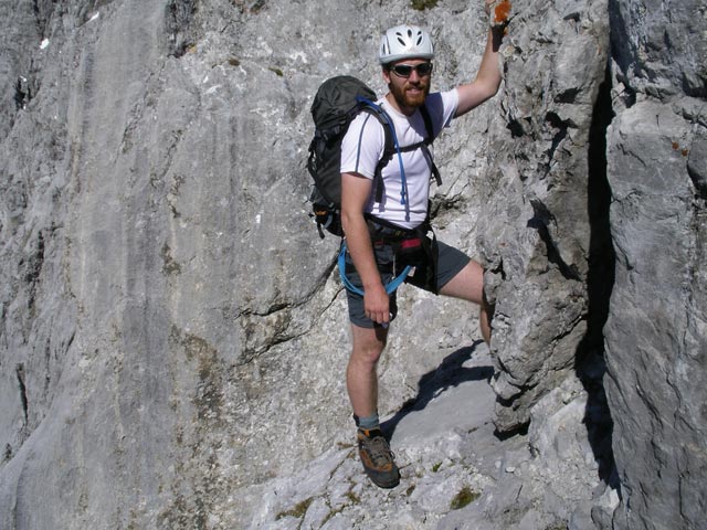 Vordere Brandjochspitze-S&uuml;dgrat: Andreas in der ersten Scharte