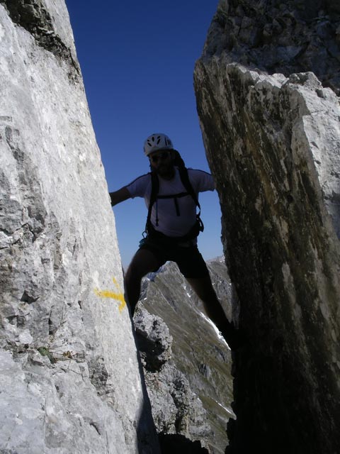Vordere Brandjochspitze-S&uuml;dgrat: Andreas in der ersten Scharte