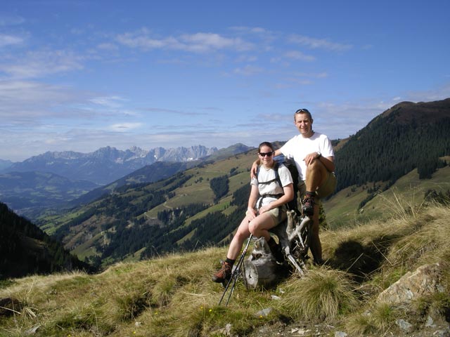 Daniela und ich zwischen Sonnenfelderalm und Staffalm (30. Sept.)
