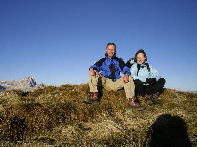 Ich und Irene auf der Hollbrucker Spitze, 2.580 m (7. Okt.)