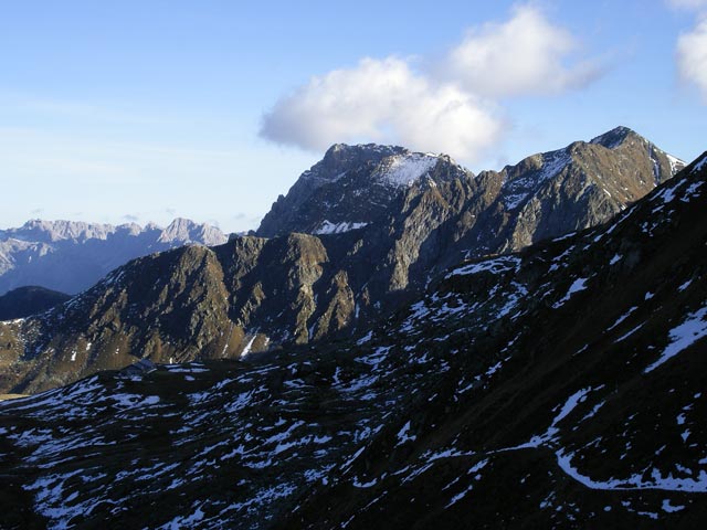 Porze, Rosskarspitze und Windkarlegg vom Mittersattel aus (7. Okt.)