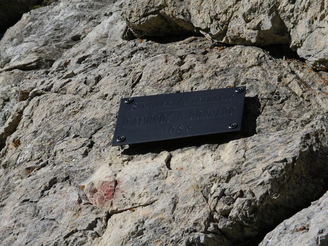 Filmoorhöhe-Klettersteig: Einstiegstafel (8. Okt.)