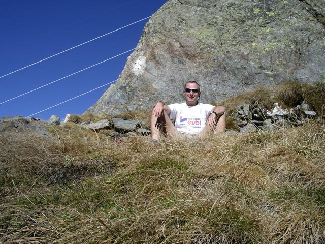 Ich in der Porzescharte, 2.363 m (8. Okt.)