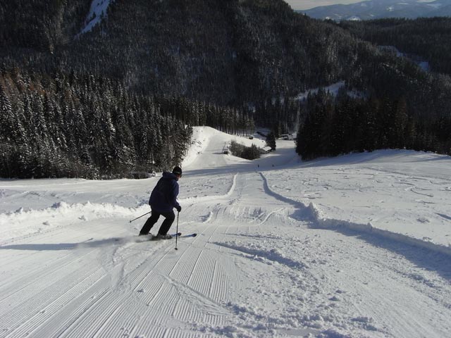 Erich zwischen Rennstrecke und FIS-Piste