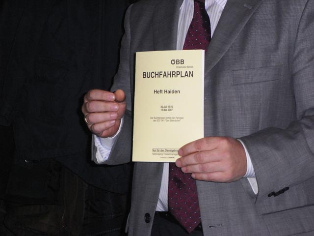 Buchfahrplan Heft Haiden im Heurigen &Ouml;sterreicher