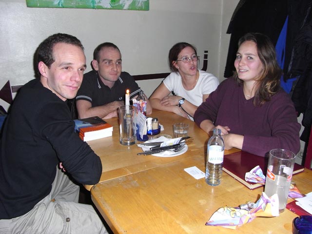 Wolfgang, Christoph, Cornelia und Susanne im Hopfhaus