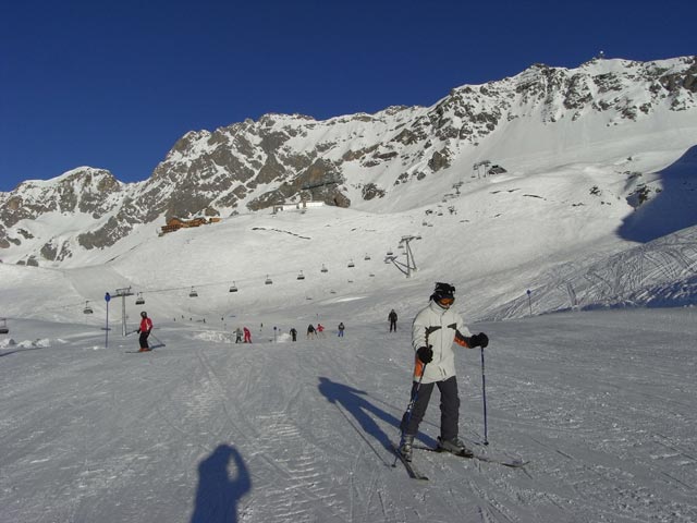 Daniela auf der Ulmerh&uuml;tteabfahrt (27. Dez.)