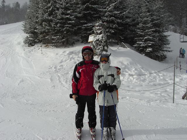 Ich und Daniela bei der Talstation des Karnerboden-Lifts (31. Dez.)