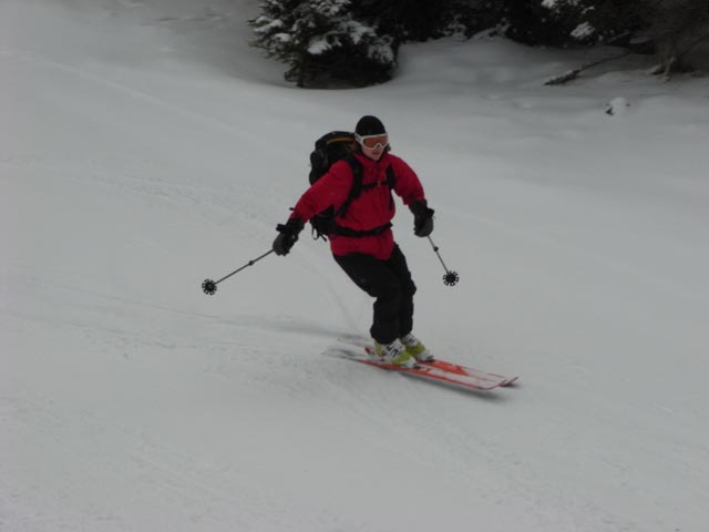 Irene auf der Karnerboden-Abfahrt (1. J&auml;n.)