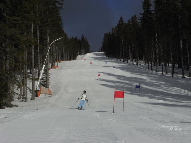 Mama auf der Steinwandabfahrt