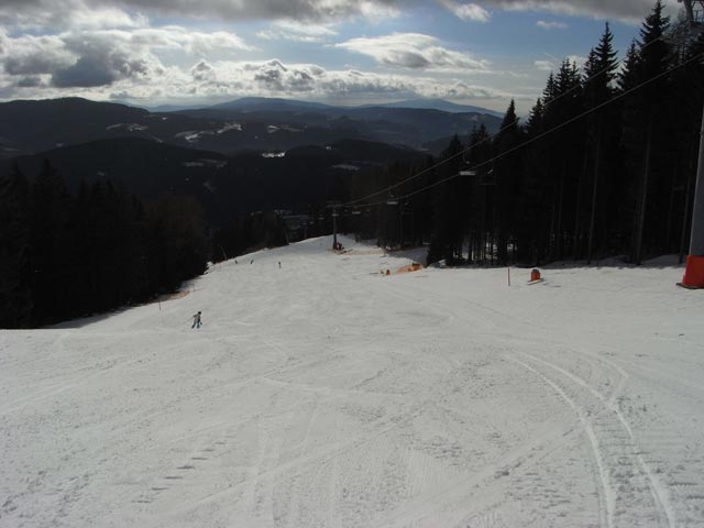 Mama auf der Hauereckabfahrt