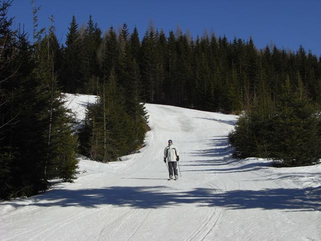 Daniela auf der Stehralm-Kuss-Abfahrt