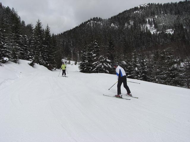 Ulrike und Alexander neben der Brachkogelabfahrt
