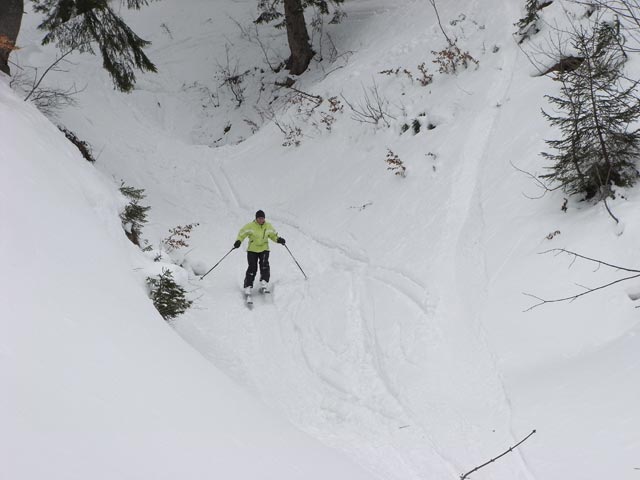 Ulrike neben der Brachkogelabfahrt