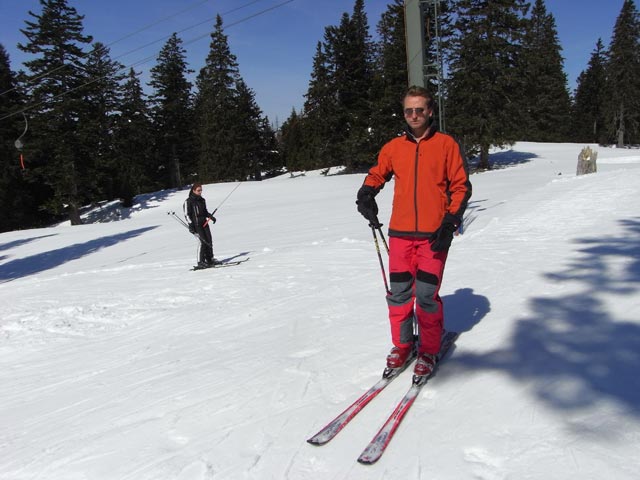 Marion und Michael bei der Bergstation des Wetterinlifts