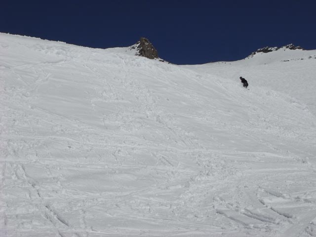 Markus zwischen Piste 38 und Skiroute 39 (13. Apr.)