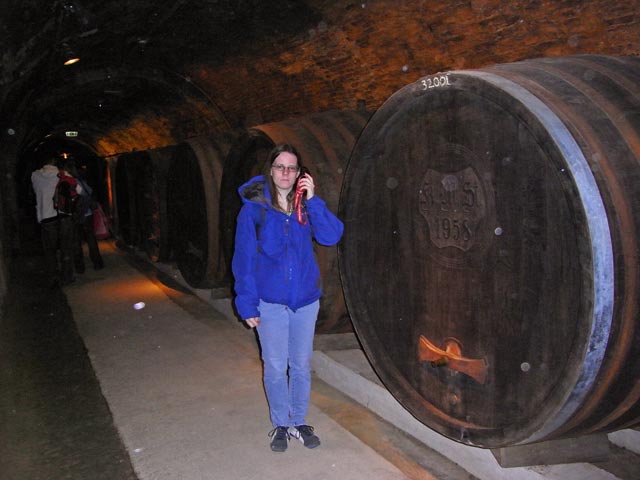 Daniela in den Kellerg&auml;ngen des Loisiums