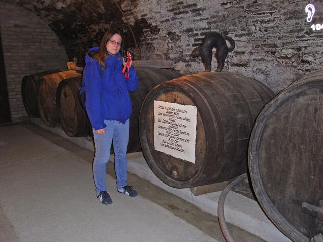 Daniela in den Kellerg&auml;ngen des Loisiums