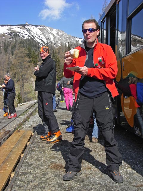 Harald und Andreas im Bahnhof Baumgartner, 1.397 m