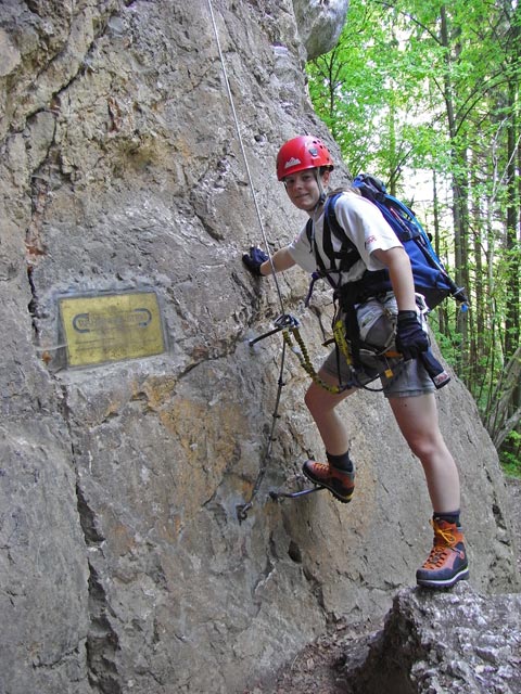 W&auml;hringer Steig: Daniela im Einstieg