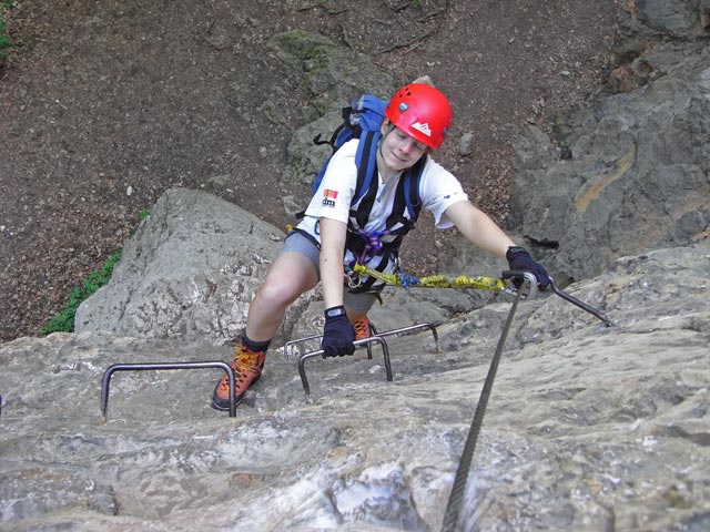 W&auml;hringer Steig: Daniela im Einstieg