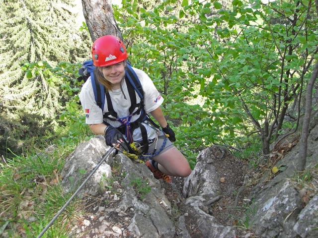 W&auml;hringer Steig: Daniela im Ausstieg