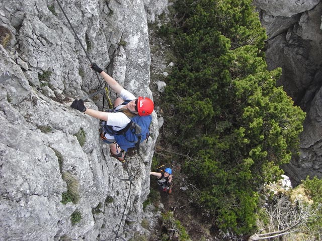Traunsee-Klettersteig: Daniela und Irene (25. Mai)