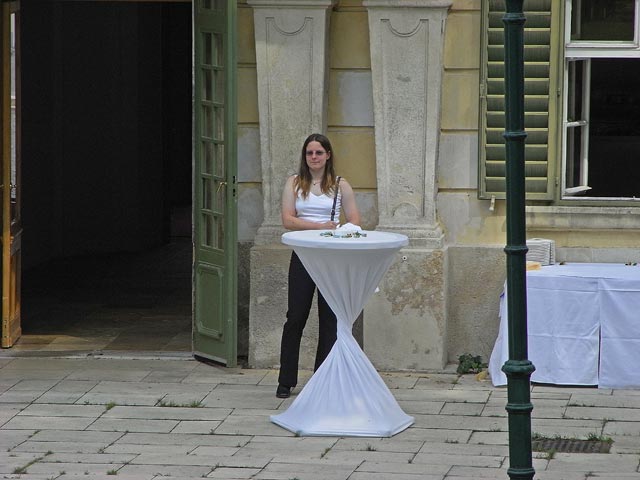 Daniela im Schloss Hunyadi