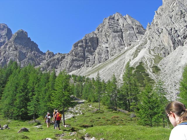 Josef, Alexander, Christian und Daniela zwischen Insteinh&uuml;tte und Marcherstein (10. Juli)