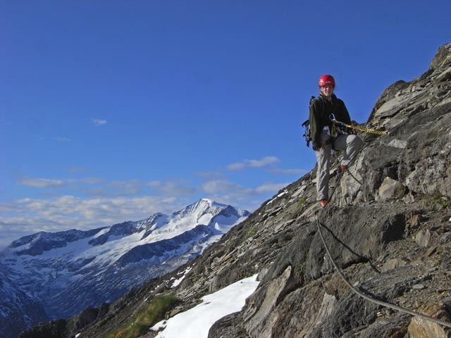 Daniela zwischen Roten Säule und Sajathütte (24. Juli)