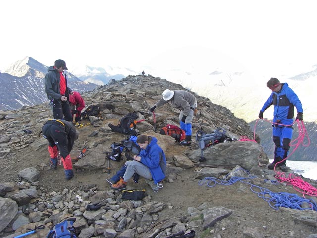 Markus, Irene, Gerhard, Daniela, Andreas und Martin am Mullwitzaderl (26. Juli)